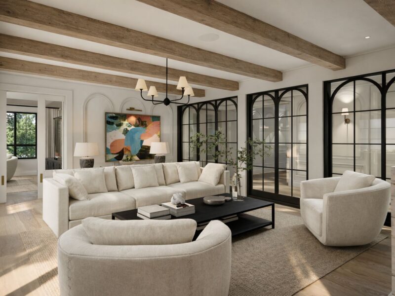 moon dance living room interior wide view